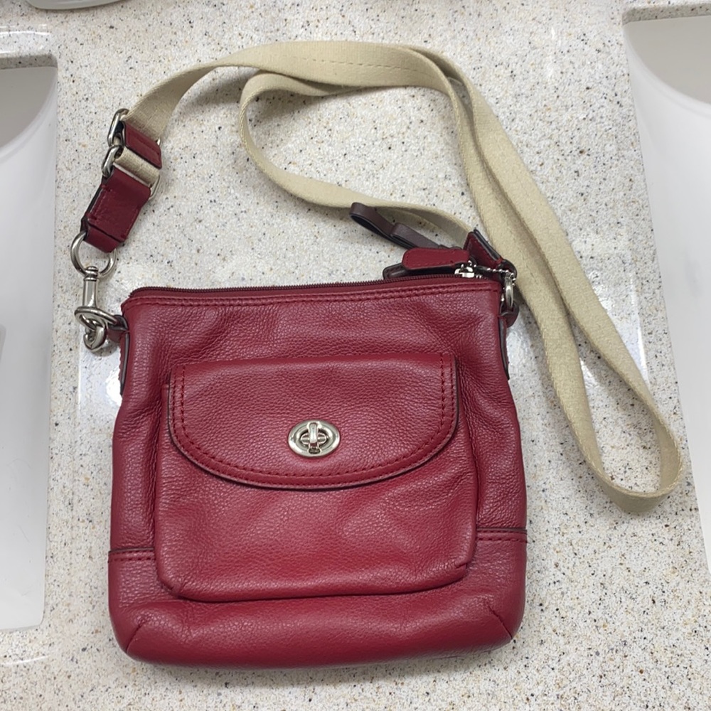 Small crossbody red coach purse